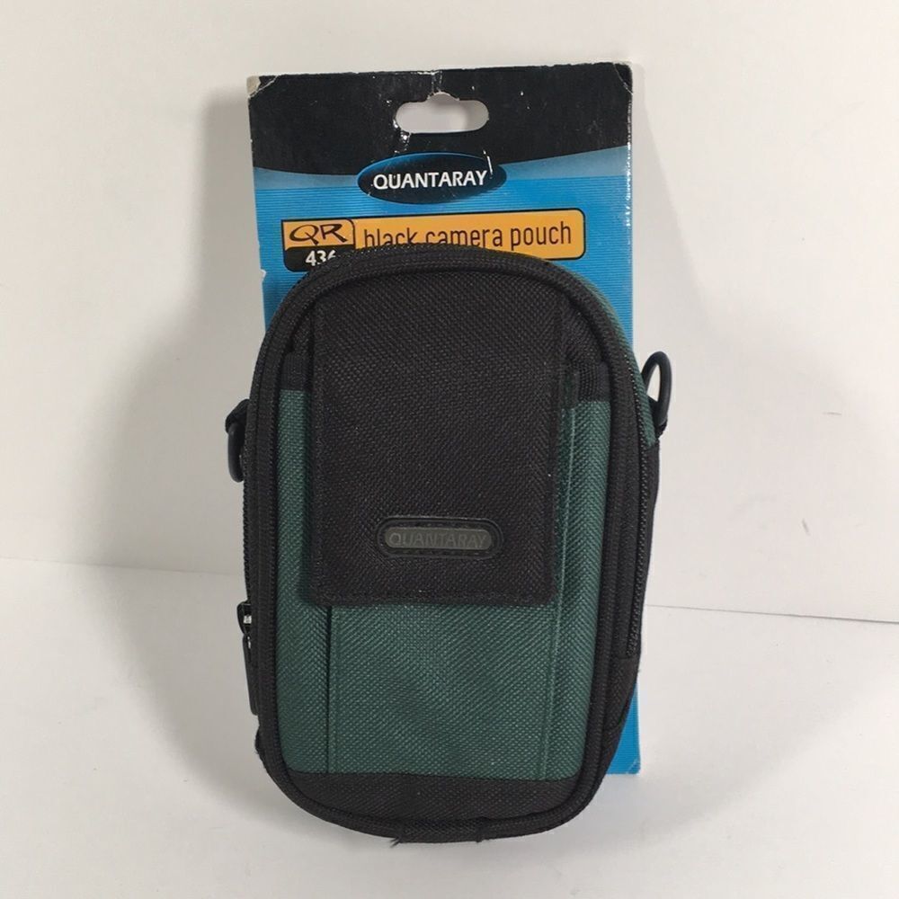 NWT Quantaray Black and Forest Green Camera Bag Pouch QR436